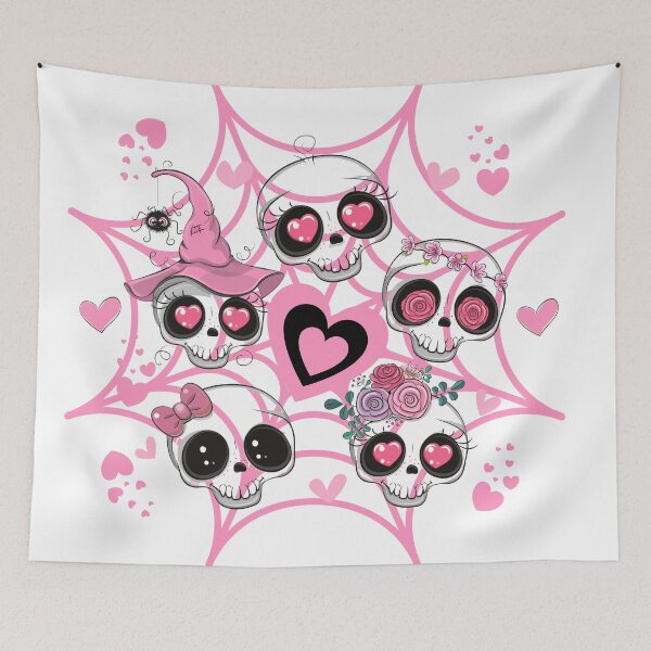 Item preview, Hand In October We Wear Pink - Cute Halloween Skull  designed and sold by Vero De.