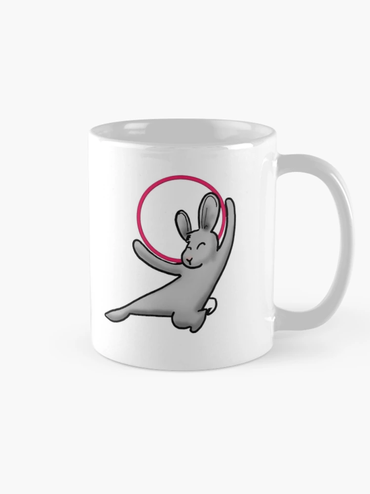 Thumbnail 3 of 6, Coffee Mug, Hooping Rabbit designed and sold by JennHandmade.