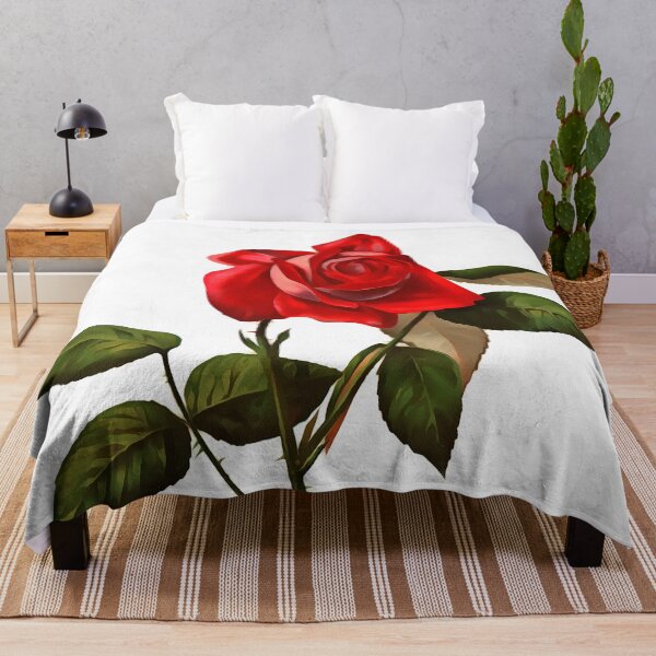 Item preview, Artistic Single Stem Red Rose Isolated On White designed and sold by taiche.