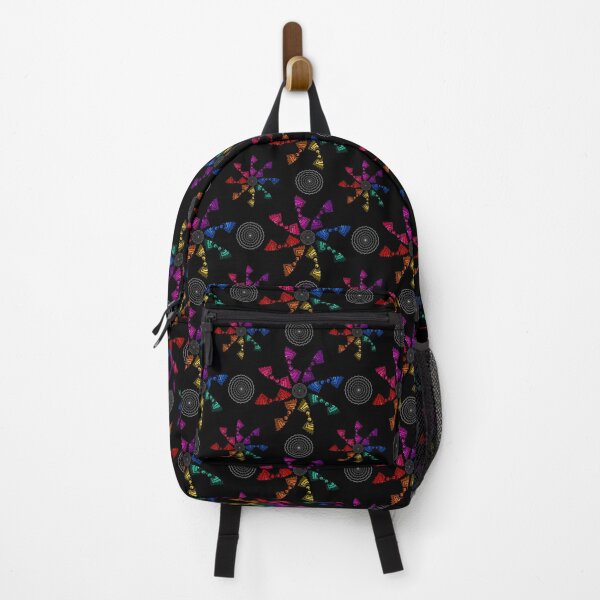 Item preview, Cute Rainbowy Colorful Spiders (BlackBG) designed and sold by mixMixtli.