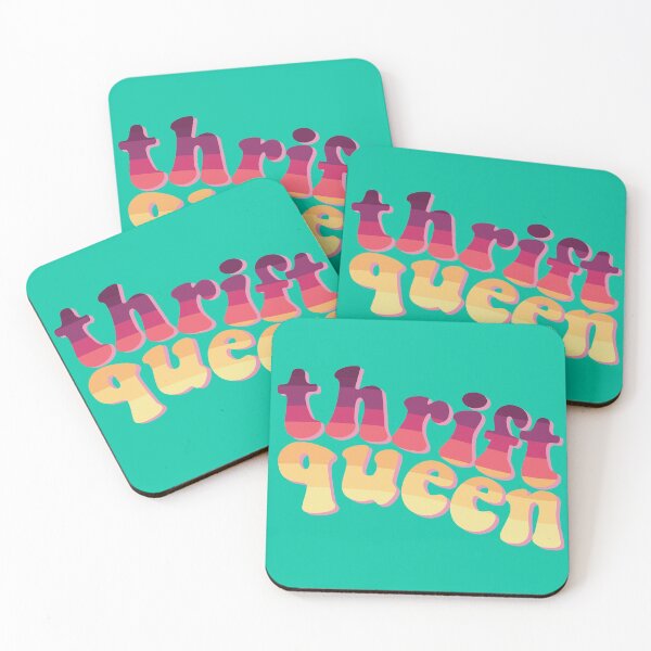 Item preview, Thrift Queen Retro Purple Pink Orange Yellow Stripes designed and sold by cashewdays.
