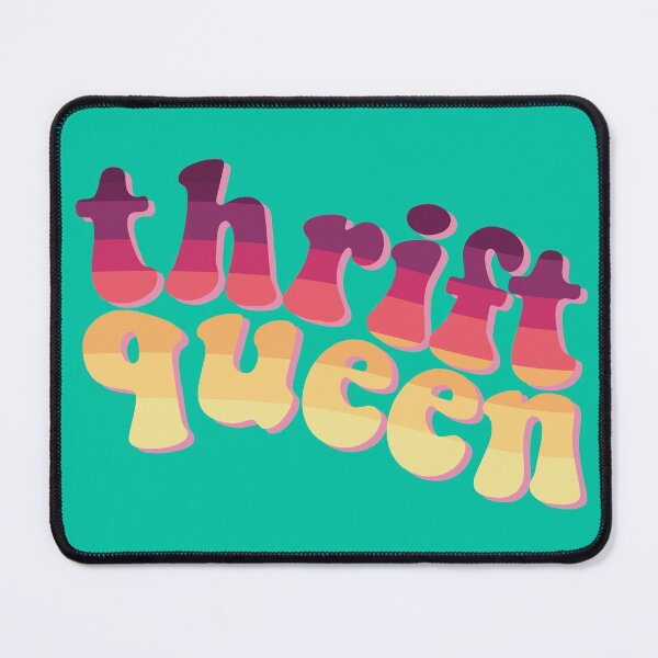 Item preview, Thrift Queen Retro Purple Pink Orange Yellow Stripes designed and sold by cashewdays.