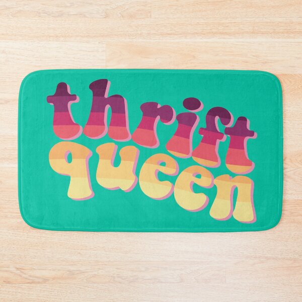 Item preview, Thrift Queen Retro Purple Pink Orange Yellow Stripes designed and sold by cashewdays.