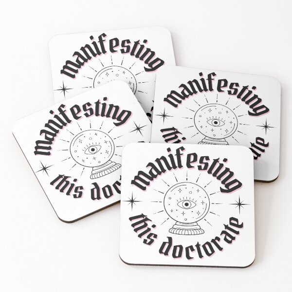 Item preview, manifesting this doctorate black letters designed and sold by deargradstudent.