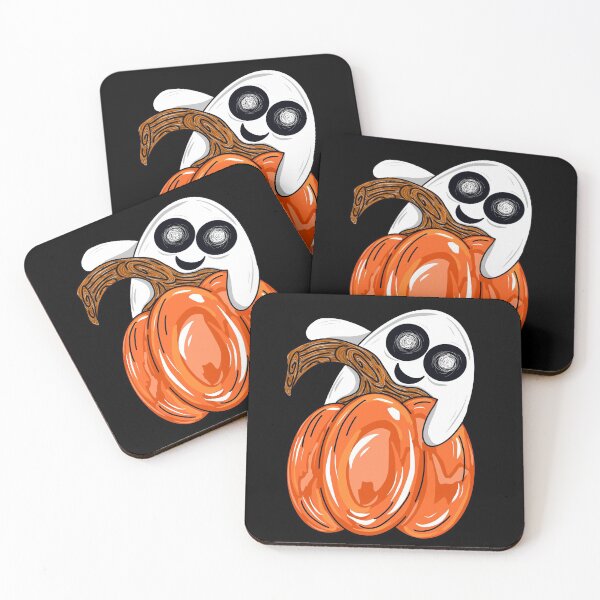 Item preview, Smiling Ghost With Pumpkin  designed and sold by missmann.