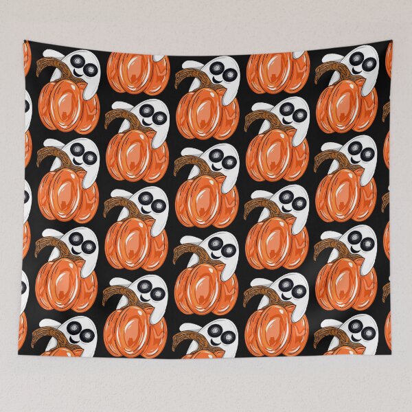 Item preview, Smiling Ghost With Pumpkin  designed and sold by missmann.