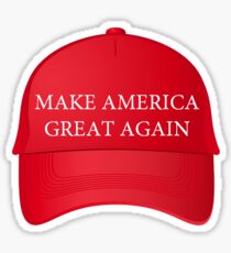 Trump Famous Make America Great Again Red Cap Sticker
