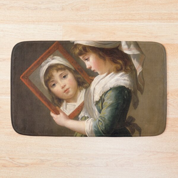 Item preview, Julie Le Brun Looking in a Mirror by artist Elisabeth Louise Vigée Le Brun late eighteenth-century Europe vintage art designed and sold by Novel-ty.
