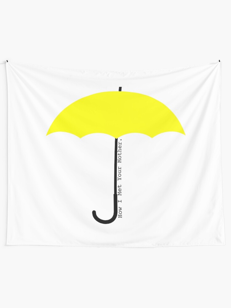 Gelber Regenschirm Wie Ich Deine Mutter Traf Wandbehang Von Emmawoodnz Redbubble