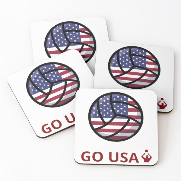 Item preview, VOLLEYBALL - GO USA! - CHEER AND SUPPORT designed and sold by MrCreativeArts.