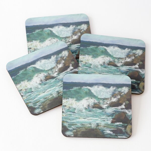 Item preview, Tide coming in at Pandanus Cove - plein air designed and sold by Bonnyview Studio.