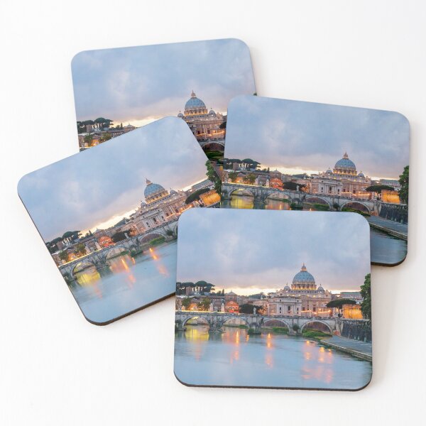 Item preview, Ponte Sant'Angelo in Rome Italy at dusk designed and sold by mycloudzdesign.