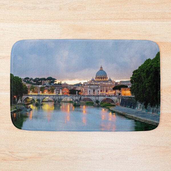 Item preview, Ponte Sant'Angelo in Rome Italy at dusk designed and sold by mycloudzdesign.