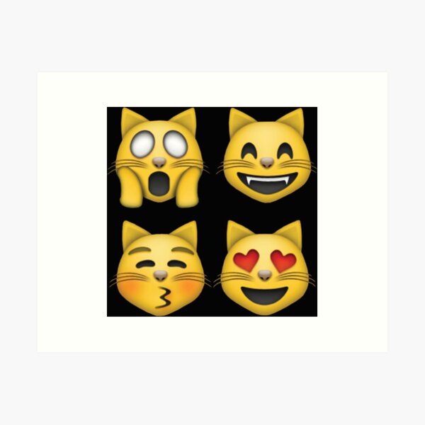 Angry Gray cat Emoji Photographic Print for Sale by MasBlangkon-Art