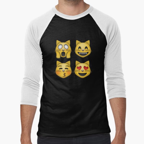 Black Cat Angry Face Emoticon T-shirt Kitten Lover-CL – Colamaga