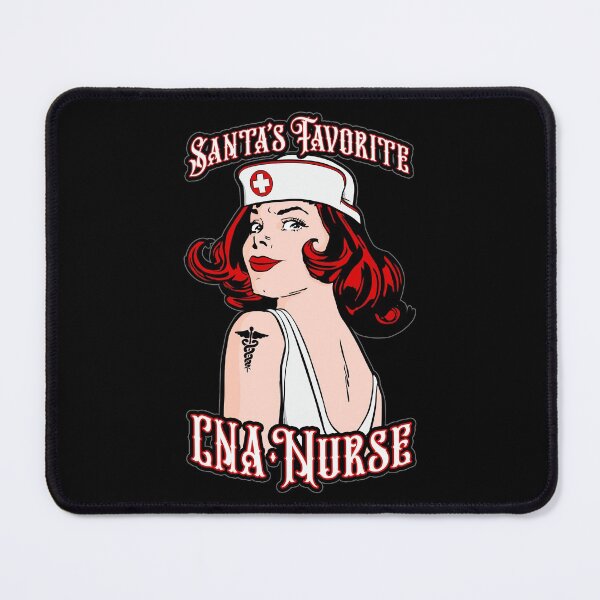 Item preview, Santa's Favorite CNA Nurse Christmas Vintage Pop Art Girl designed and sold by GrandeDuc.