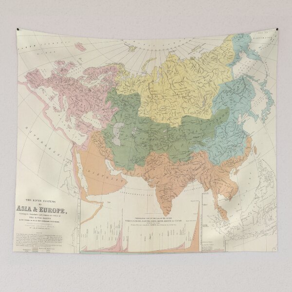 Item preview, Rivers of Asia and Europe in 19th designed and sold by ganje.