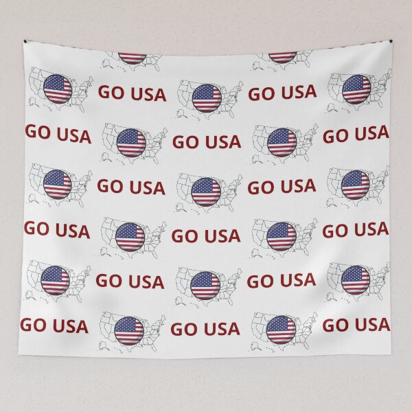 Item preview, GO USA! - FLAG AND COUNTRY - CHEER AND SUPPORT designed and sold by MrCreativeArts.