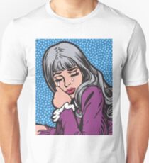 Silver Hair Crying Comic Girl Unisex T-Shirt