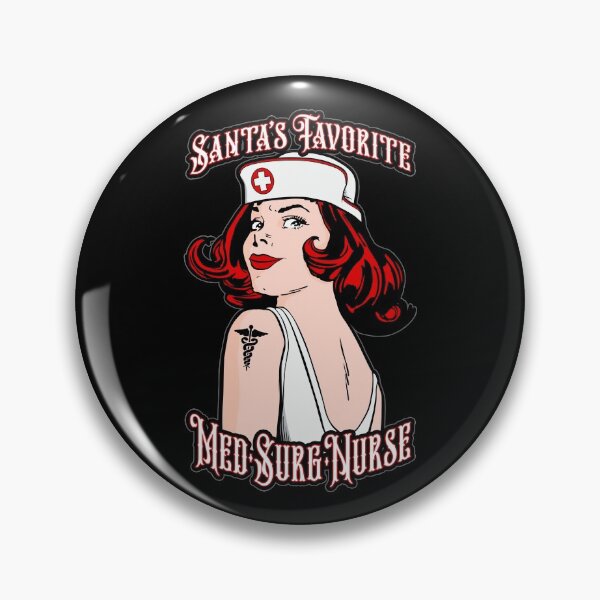 Item preview, Santa's Favorite Med Surg Nurse Christmas Vintage Pop Art designed and sold by GrandeDuc.