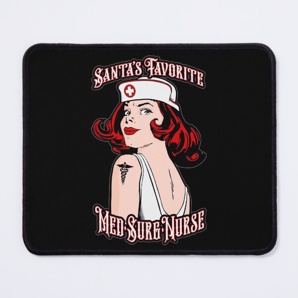 Item preview, Santa's Favorite Med Surg Nurse Christmas Vintage Pop Art designed and sold by GrandeDuc.