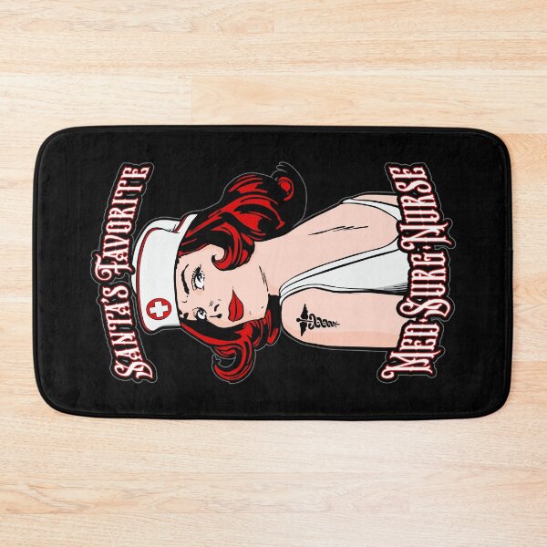 Item preview, Santa's Favorite Med Surg Nurse Christmas Vintage Pop Art designed and sold by GrandeDuc.