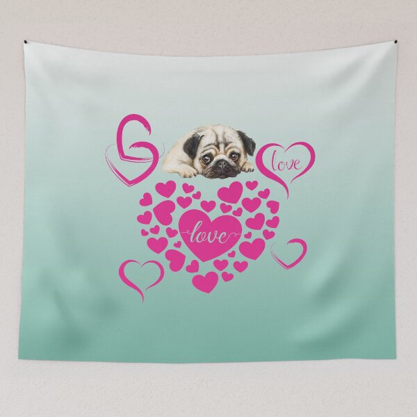 Item preview, Love Pug| Adorable Pug| Cute Pug Gifts designed and sold by Karry-Pat.