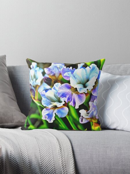 Item preview, Painterly Purple and Cream Iris  designed and sold by SeaChangeDesign.