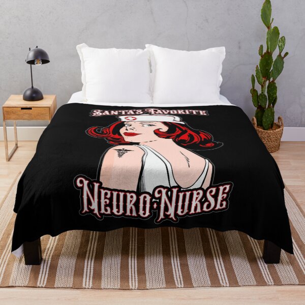 Item preview, Santa's Favorite Neuro Nurse Christmas Vintage Pop Art Girl designed and sold by GrandeDuc.