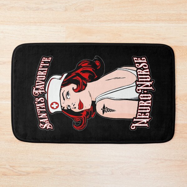 Item preview, Santa's Favorite Neuro Nurse Christmas Vintage Pop Art Girl designed and sold by GrandeDuc.