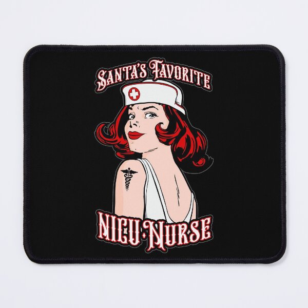 Item preview, Santa's Favorite NICU Nurse Christmas Vintage Pop Art Girl designed and sold by GrandeDuc.