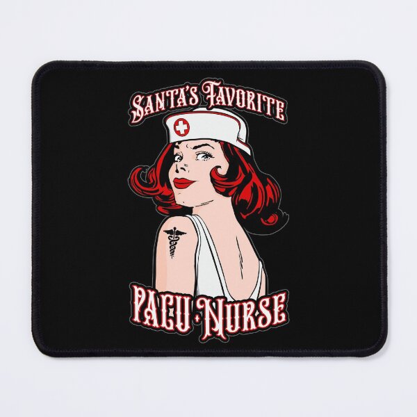 Item preview, Santa's Favorite PACU Nurse Christmas Vintage Pop Art Girl designed and sold by GrandeDuc.