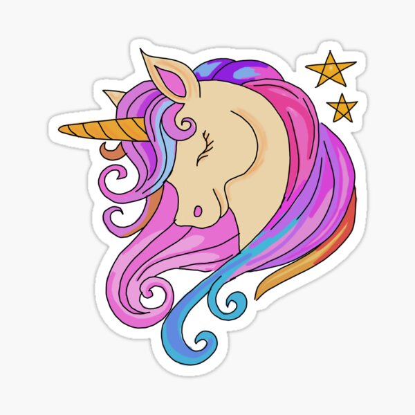 Radheycreation unicorn cartoon print Sticker