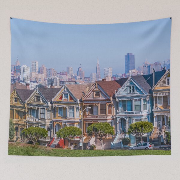 Item preview, The Painted Ladies, famous Victorian Houses in San Francisco California.  designed and sold by SvetlanaSF.