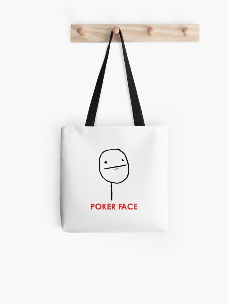 MEME: Poker Face Tote Bag for Sale by design-jobber