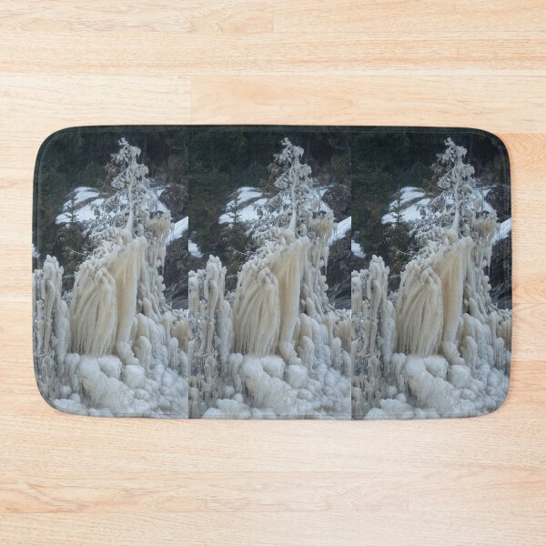 Item preview, Icicles encrusting evergreen tree by a waterfall in the Upper Penninsula of Michigan designed and sold by Steven Holt.