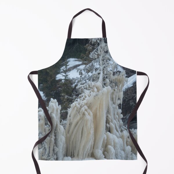 Item preview, Icicles encrusting evergreen tree by a waterfall in the Upper Penninsula of Michigan designed and sold by Steven Holt.