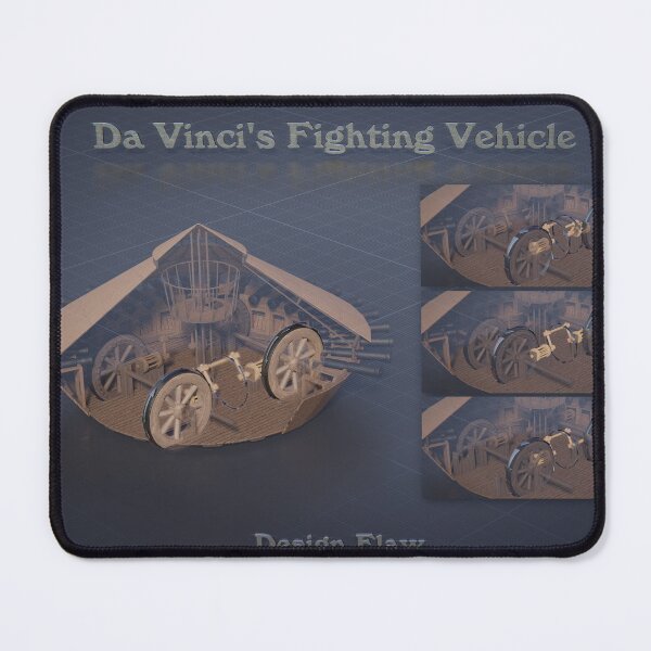 Leonardo Da Vinci's Tank - design flaw Mouse Pad