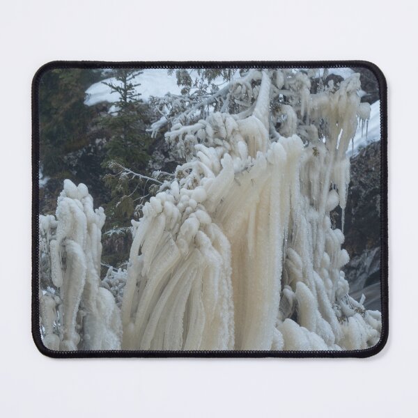 Item preview, Icicles encrusting evergreen tree by a waterfall in the Upper Penninsula of Michigan designed and sold by Steven Holt.