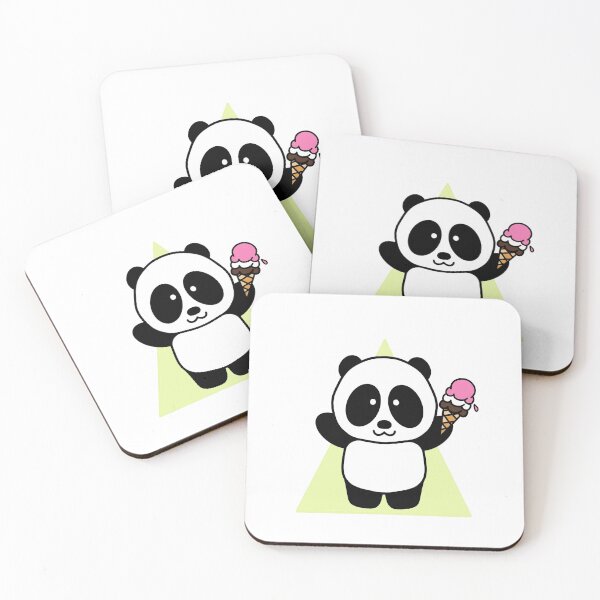 Item preview, Cute Panda with Ice Cream- 1000Pandas by Amanda Roos designed and sold by Amanda Roos.