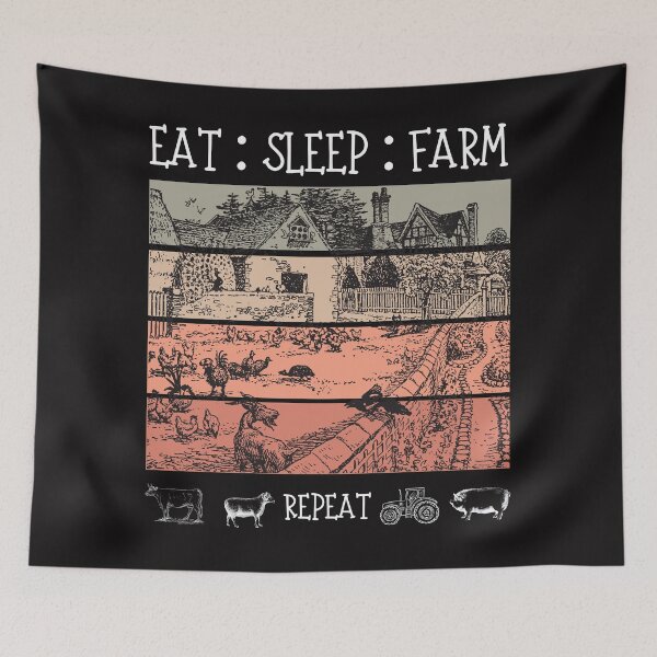 Item preview, Eat Sleep Farm Repeat  designed and sold by Benchamart.