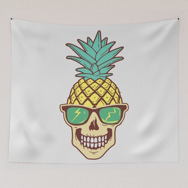 Item preview, Pineapple skull designed and sold by Dynamitebucket.