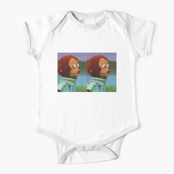 Awkward Look Meme Monkey Puppet Meme  Short Sleeve Baby One-Piece