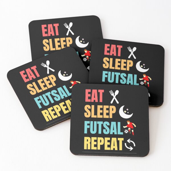 Item preview, Funny And Classic Eat Sleep Futsal Repeat Design Football And Soccer Lovers designed and sold by chetan786.