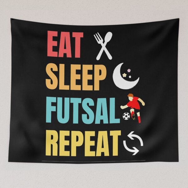 Item preview, Funny And Classic Eat Sleep Futsal Repeat Design Football And Soccer Lovers designed and sold by chetan786.