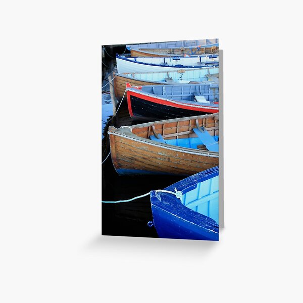 Wooden boats. Greeting Card
