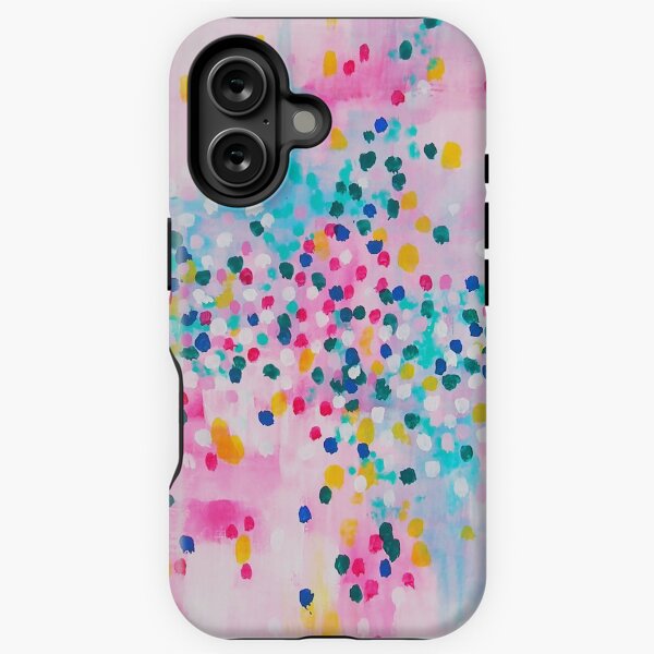 Painting dots - Pink iPhone Tough Case