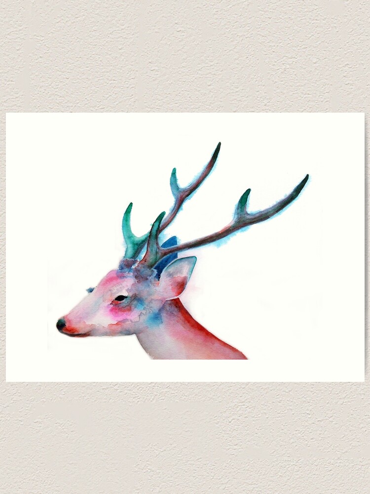 Thumbnail 1 of 3, Art Print, Deer designed and sold by marifuji.