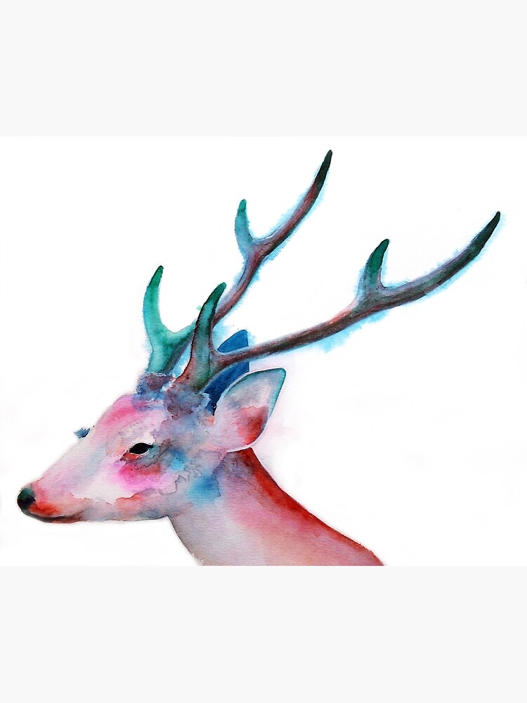 Thumbnail 3 of 3, Art Print, Deer designed and sold by marifuji.