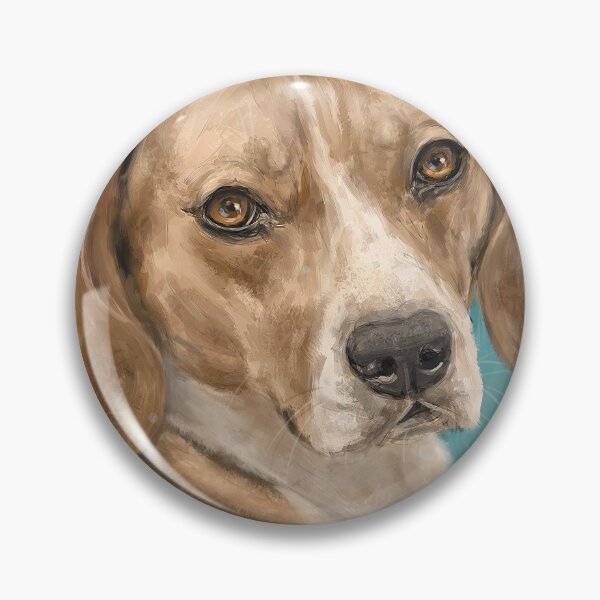 Item preview, Gorgeous Beagle Painting with on Bluish Green Background designed and sold by ibadishi.